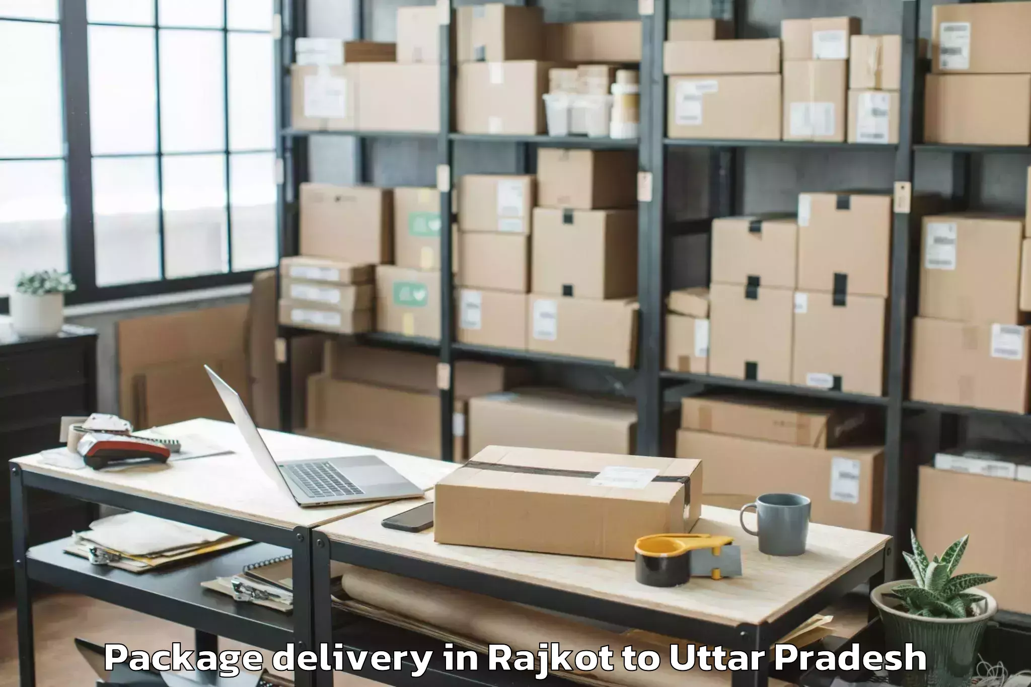 Hassle-Free Rajkot to Jaypee Institute Of Informatio Package Delivery